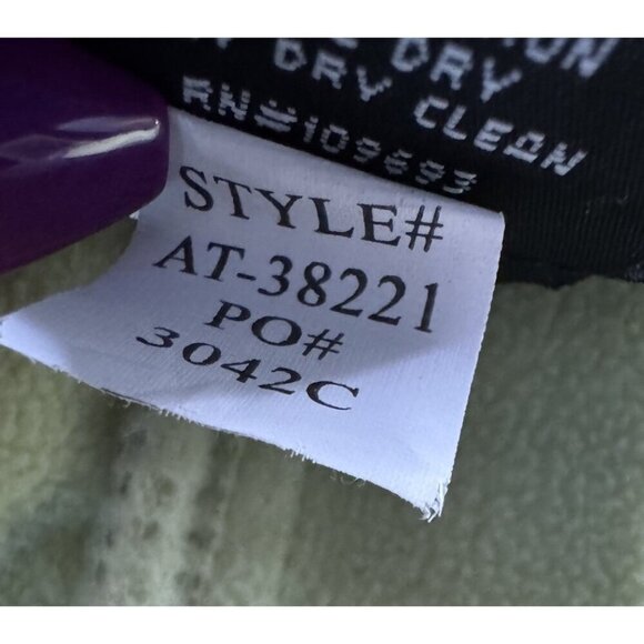 Athleta Womens Sz S Purple Blue Yellow Swirl Zip Hooded Fleece Lined Jacket - Picture 7 of 15